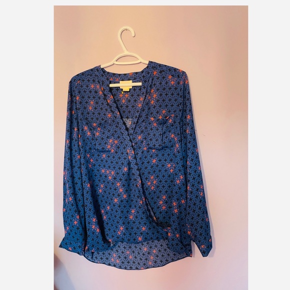 Anthropologie Maeve Eva Faux Wrap Blouse - Picture 4 of 5